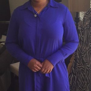 Blue Shirt Dress SIZE XL $10